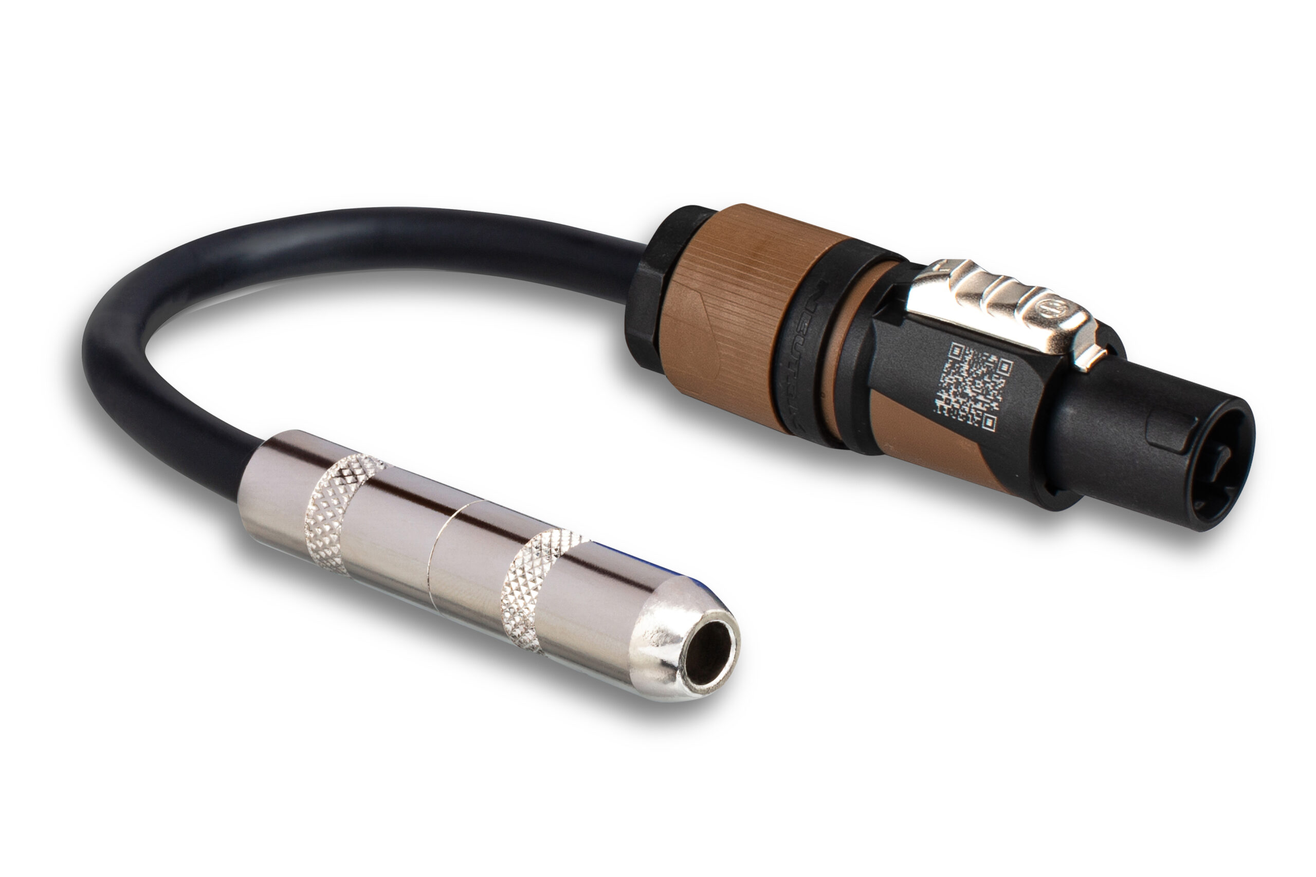 CESS-144 6 Inch Cable - Speakon Female To 1/4 Inch Male TS Right Angle Plug Adapter