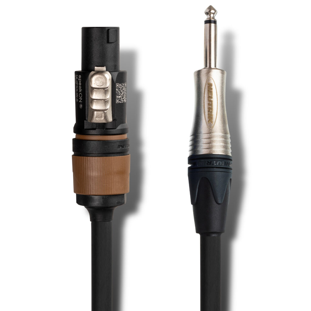 Hosa SKT-203Q Edge Speaker Cable, Neutrik speakON to 1/4 In TS, 3ft – Alto Music