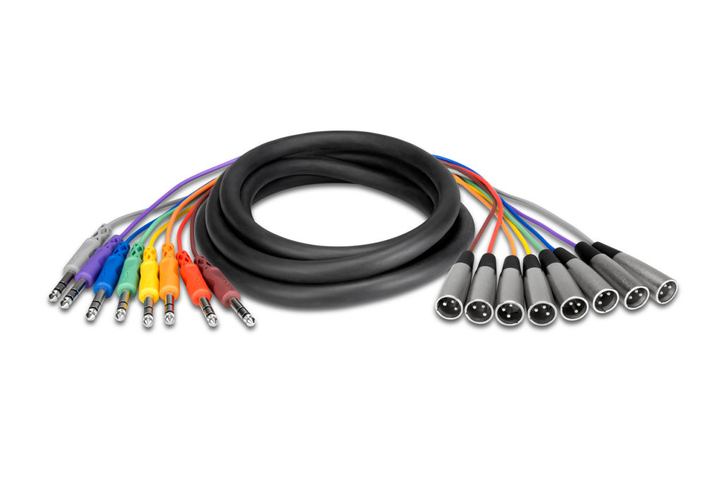 Hosa DTF-805, Balanced Snake, XLR3F to DB25, 5m