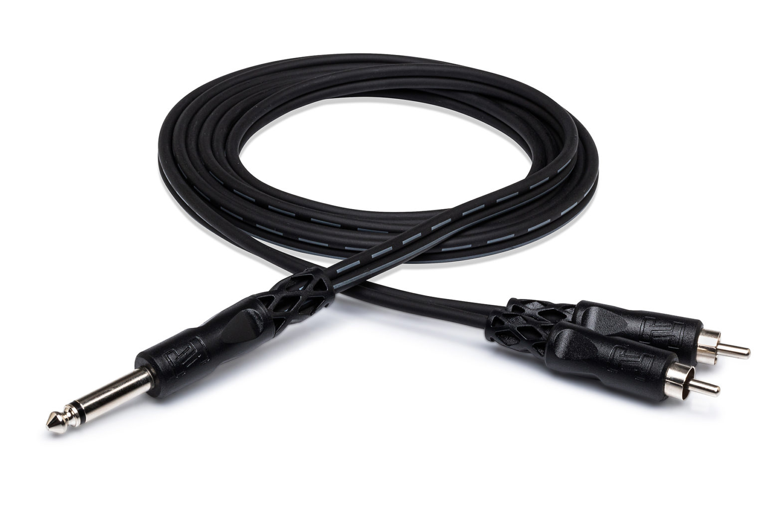 1/4 in TS to Dual RCA Y Cable Analog Audio Hosa Cables