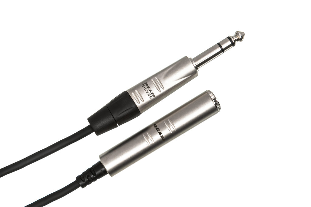 REAN 1/4 in TRS to 1/4 in TRS Pro Headphone Extension Hosa Cables