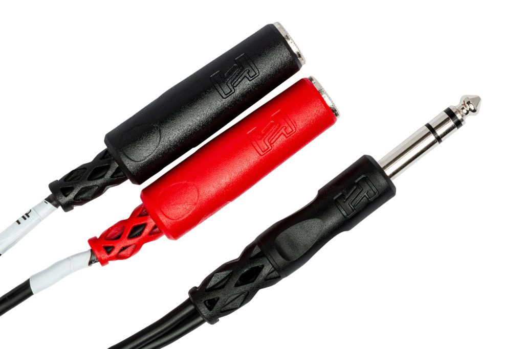 1/4 in TRS to Dual 1/4 in TSF - Stereo Breakout | Hosa Cables