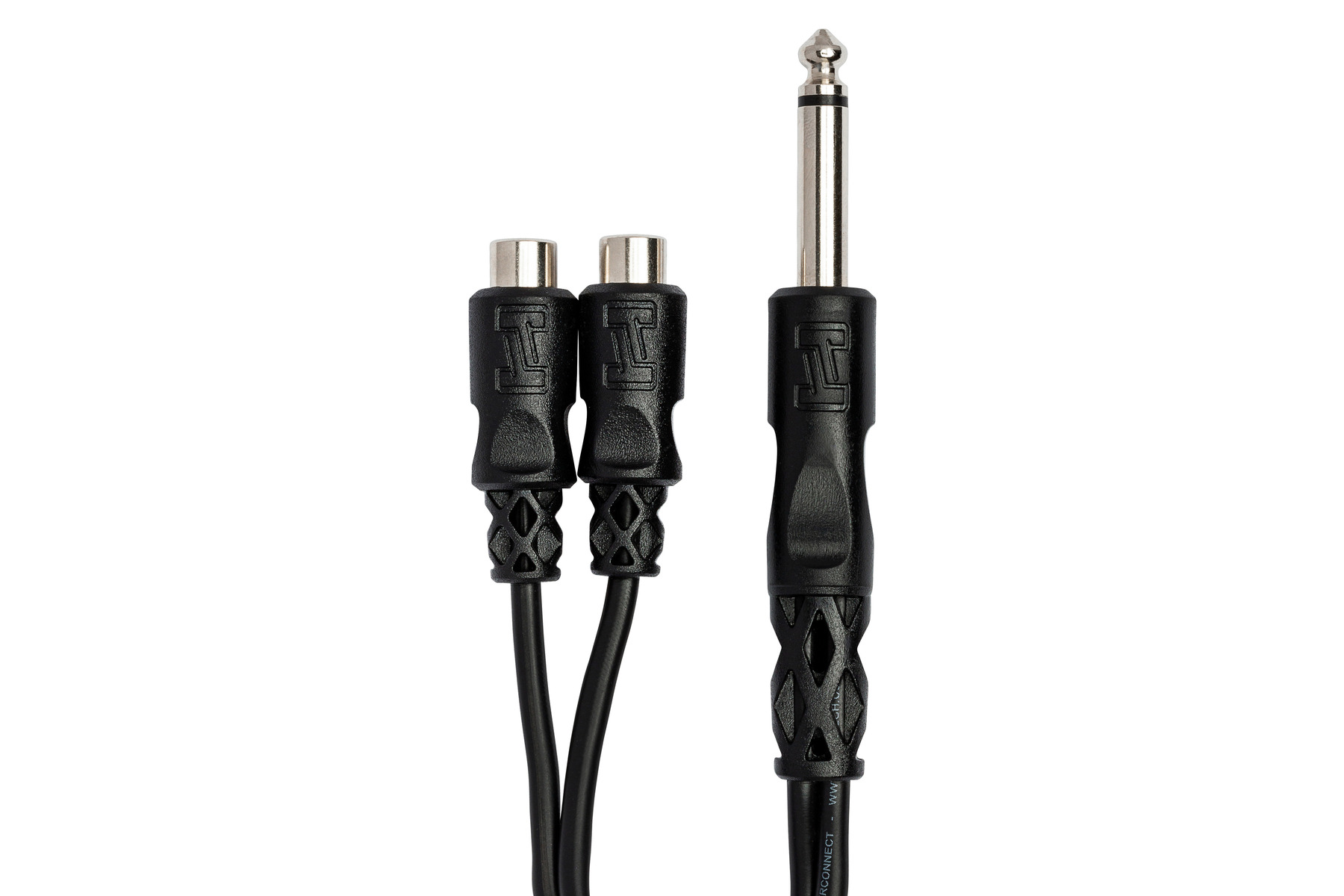1/4 in TS to Dual RCAF - Y Cable - Analog Audio | Hosa Cables