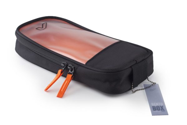 Gruv Gear Bento Box Full Length, Slim in Black/Orange on white background
