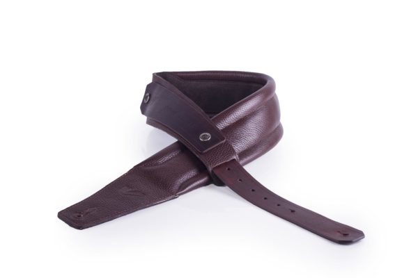 Gruv Gear SoloStrap Neo Guitar Strap in Chocolate Brown on white background