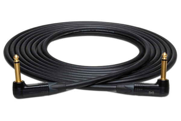 CGK-000RR Edge Guitar Cable Right-angle to Same on white background