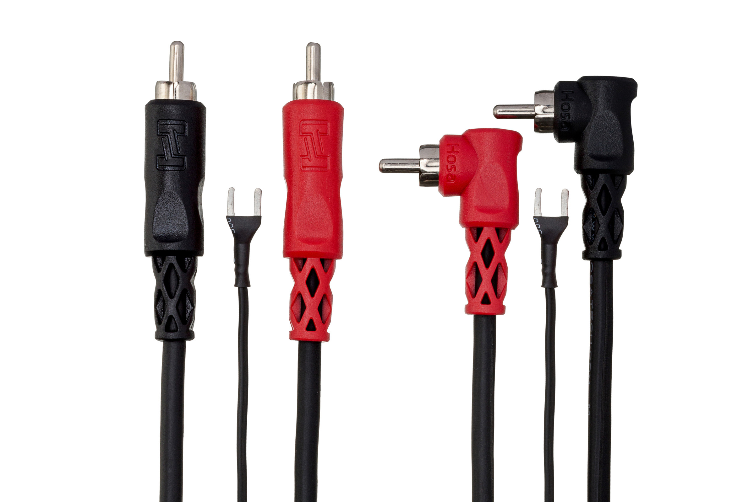 PFHTCA Gold Plated RCA Cable with Dual Spade Ground Wire