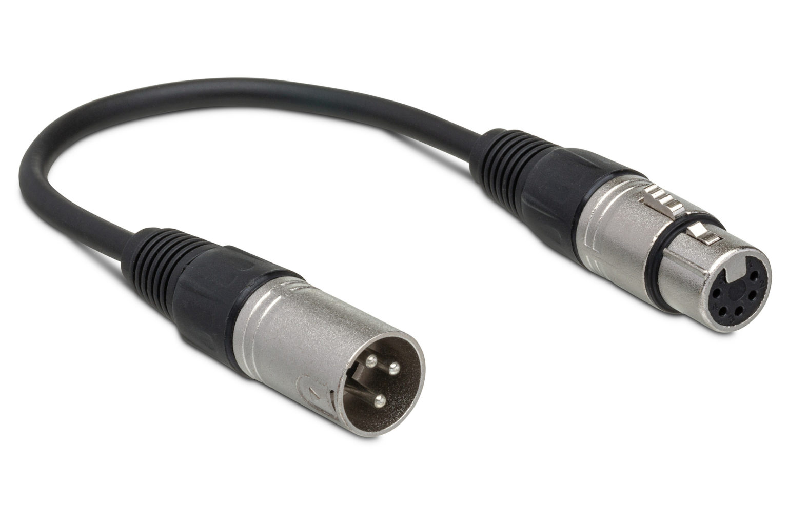 Hosa DMX512 Adapter - XLR3M To XLR5F | Hosa Cables