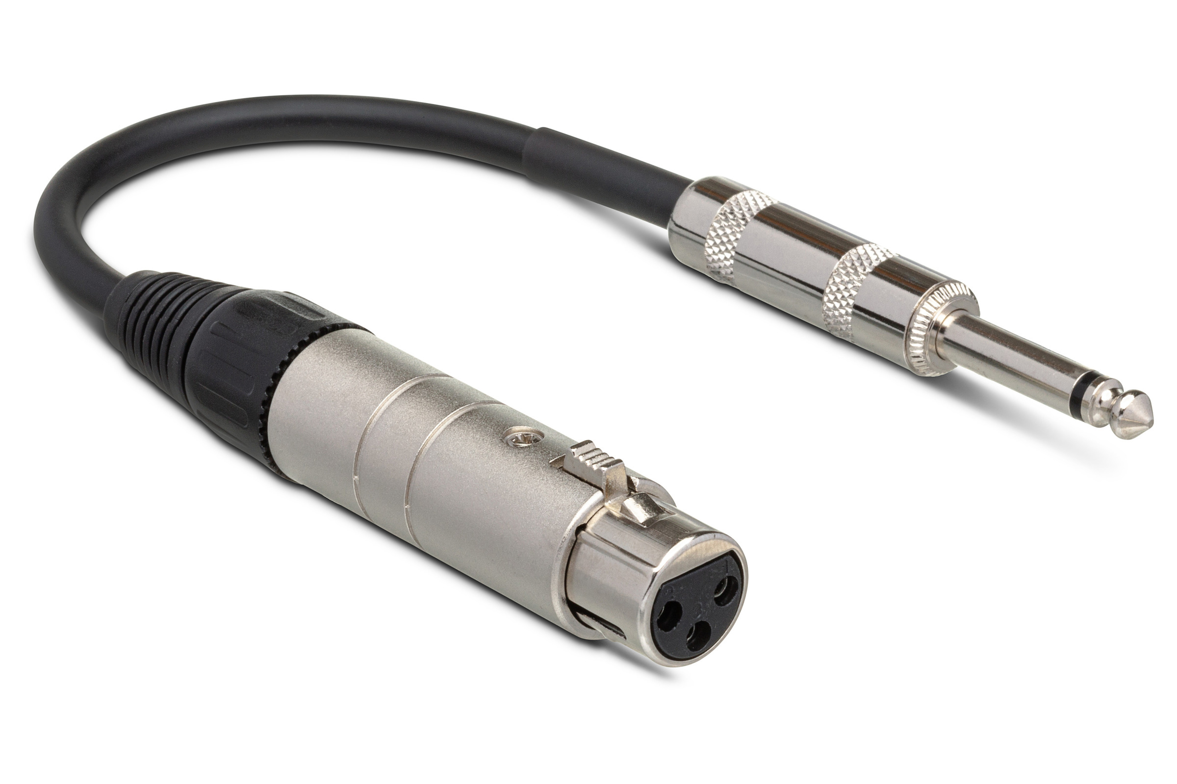 Hosa MIT-176 Impedance Transformer Microphone Adaptor XLR3F to 1/4" TS 6 inches 