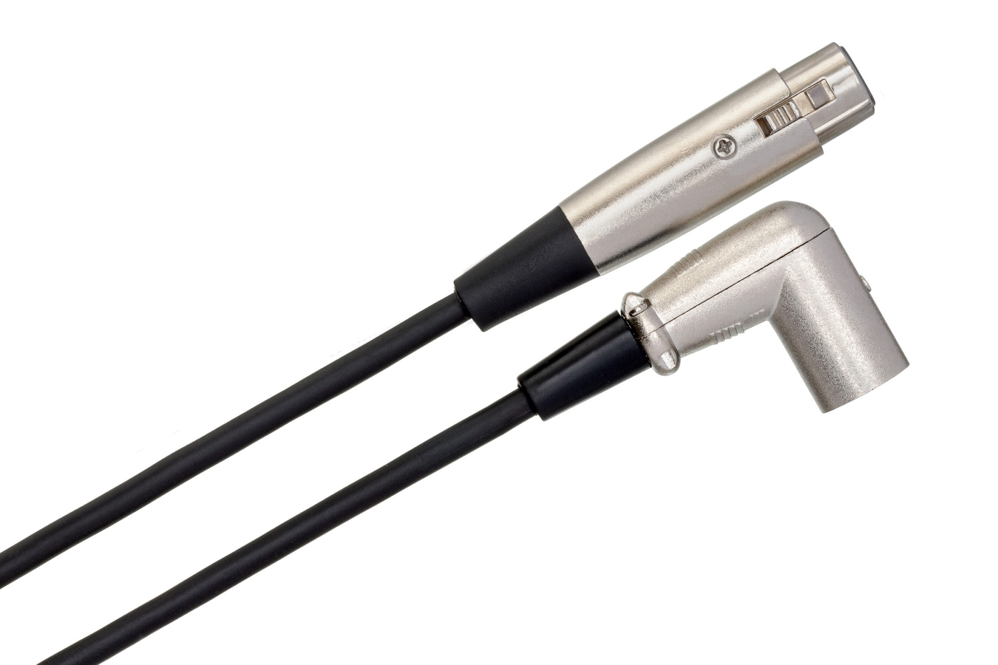 XLR3F to Right-angle XLR3M - Balanced Interconnect | Hosa Cables
