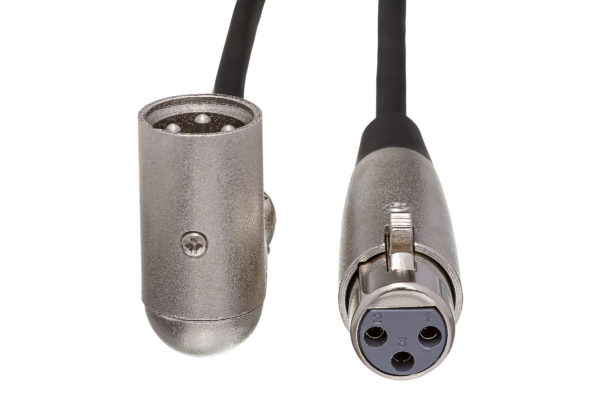 XRR-100 Balanced Interconnect connectors on white background