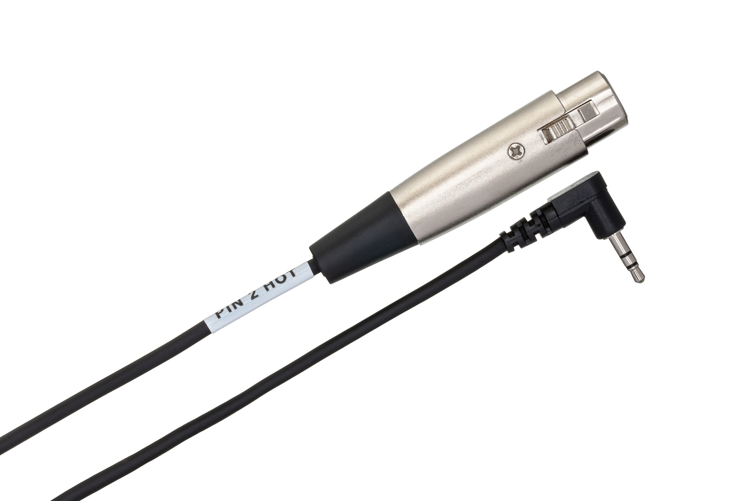 XLR3F to Right-angle 3.5 mm TRS - Mic Cables | Hosa Cables