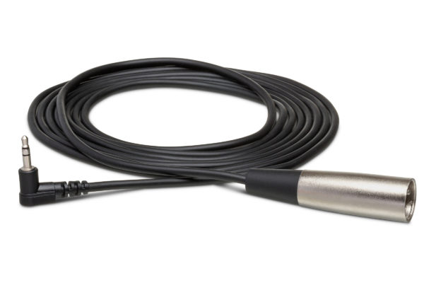 Hosa XVM-305M 5-Feet Right-Angle 3.5mm TS to XLR3M Microphone Cable