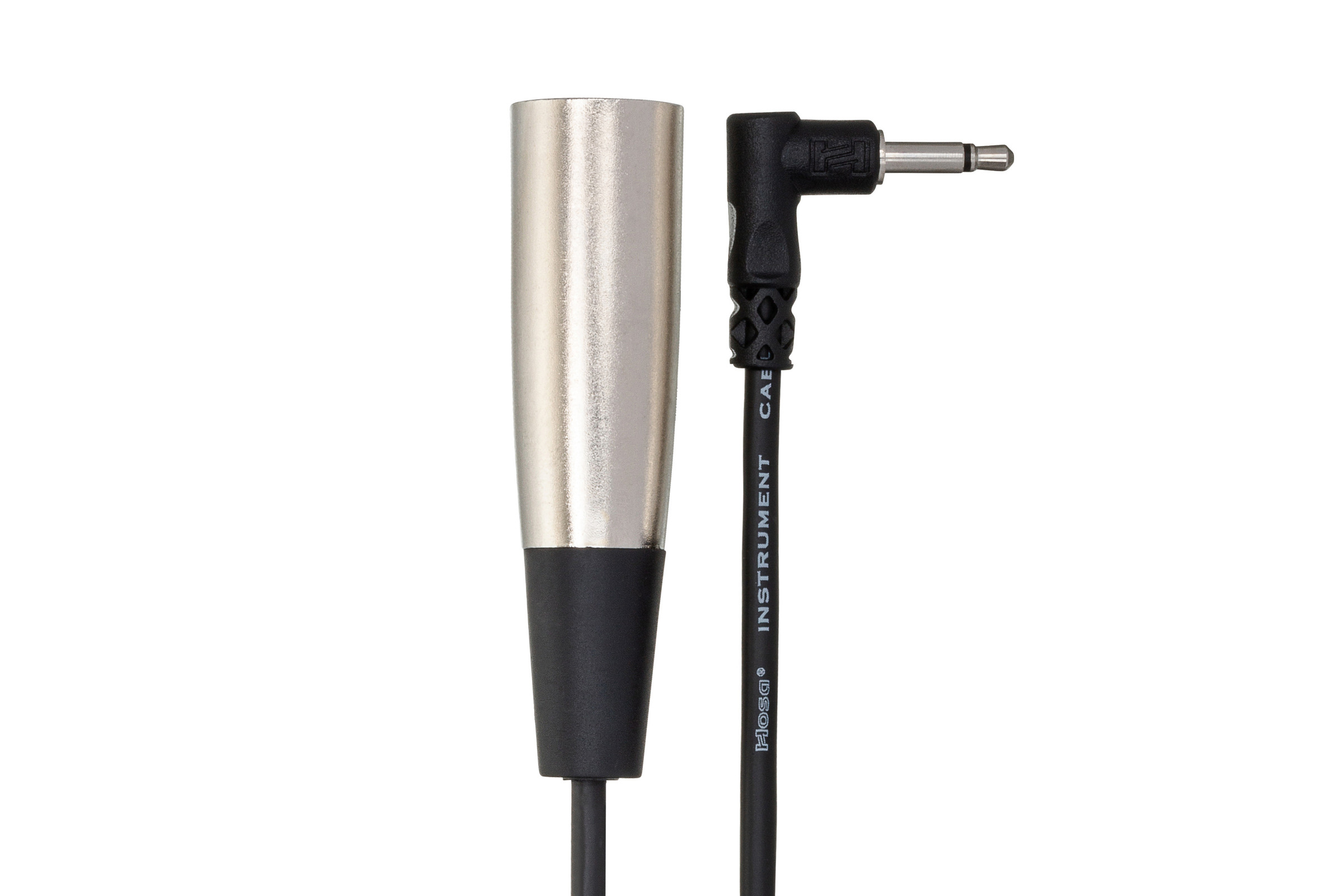 Right-angle 3.5 mm TS to XLR3M - Mic Cables | Hosa Cables