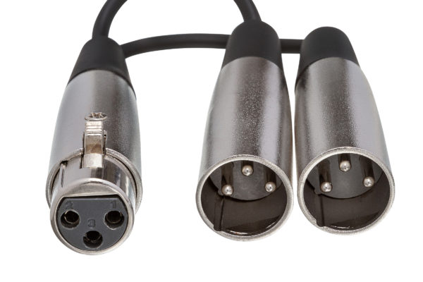 YXM-100 Y Cable connectors on white background