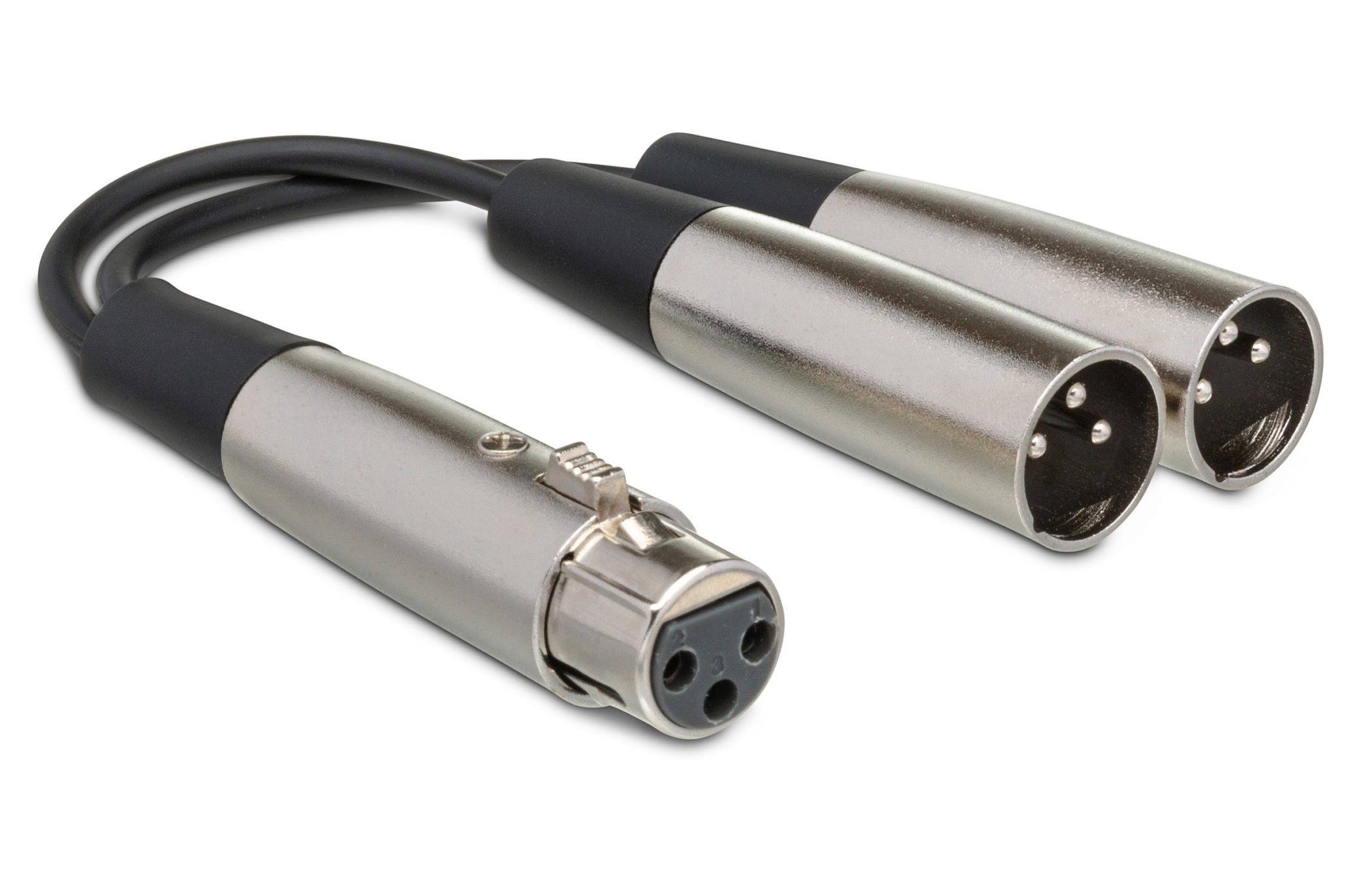 XLR3F to Dual XLR3M Y Cable Analog Audio Hosa Cables