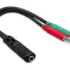 YMM-107 Headset/Mic Breakout Cable on white background