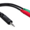 YMM-108 Headset/Mic Breakout Cable on white background