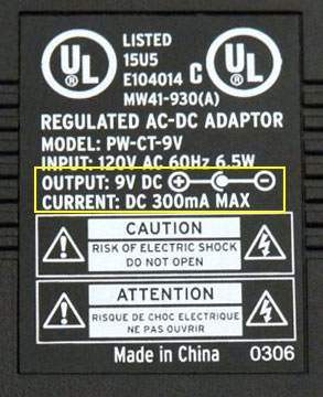 Power Supply Callout 
