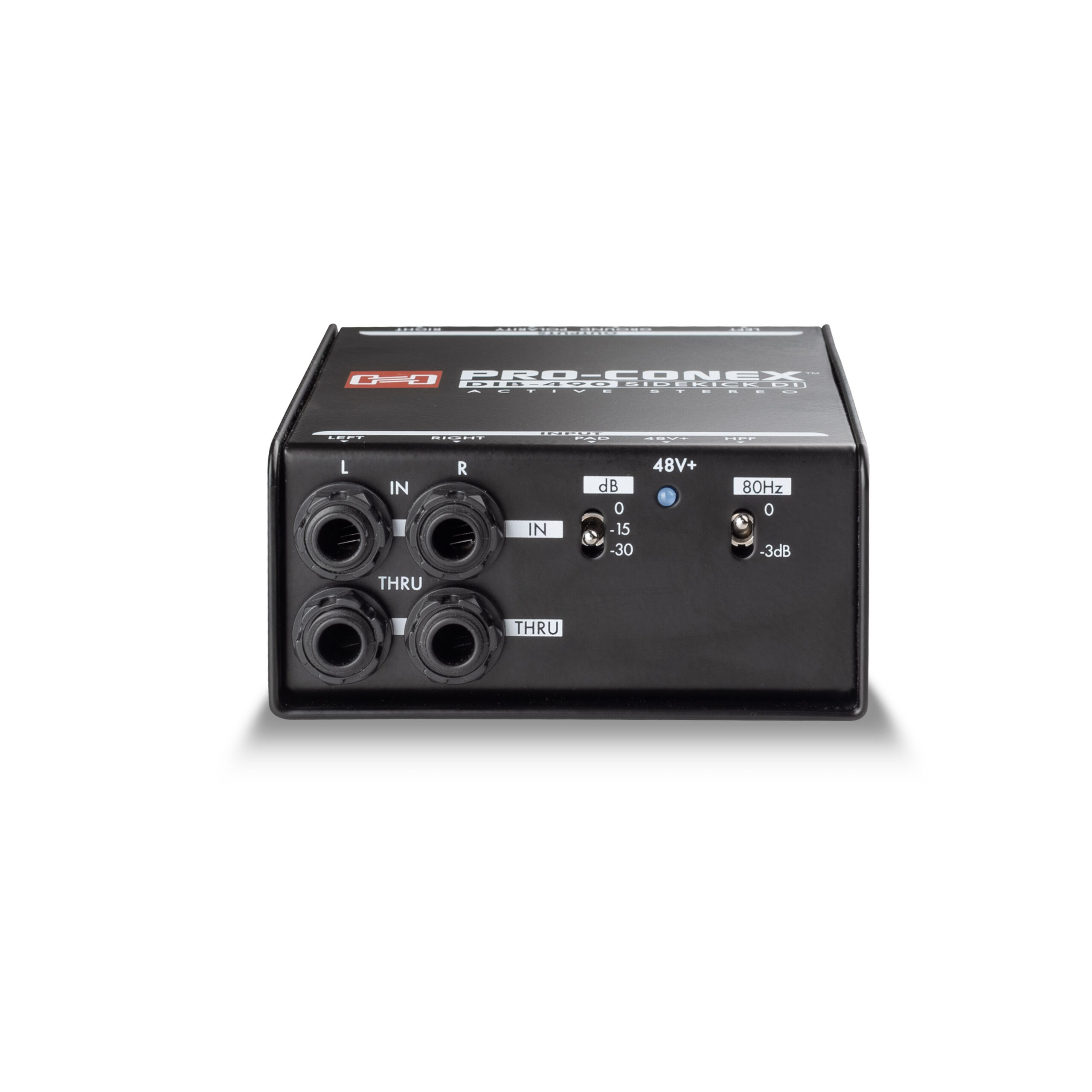 Hosa Sidekick Active Stereo Direct Box DIB-490 Phantom Powered